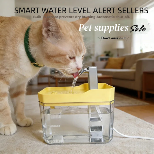1.5L Automatic Cat Water Fountain — USB Pet Drinking Dispenser with Filter