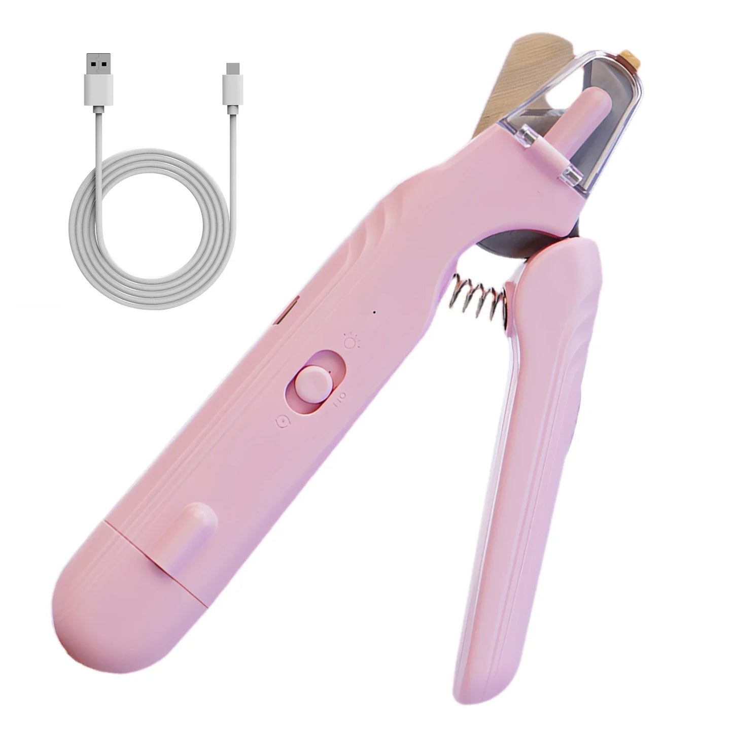 Quiet Electric Pet Nail Grinder with LED Light — Cordless Paw Trimmer for Dogs & Cats