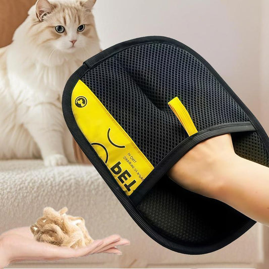 Pet hair removal gloves for furniture, laundry and car seats