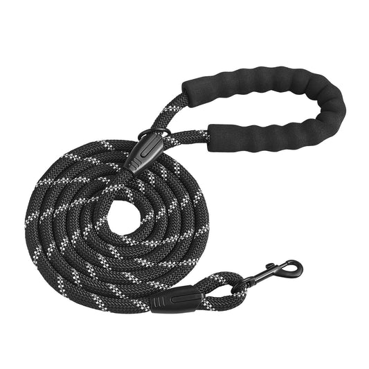 6ft heavy-duty rope dog leash with padded handle