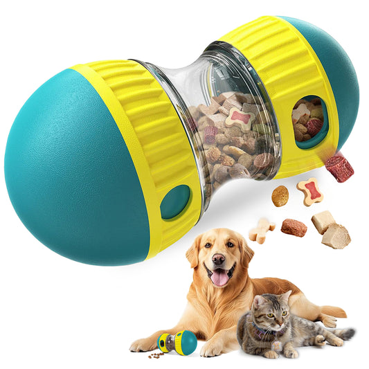 Treat-dispensing puzzle ball for dogs, adjustable opening