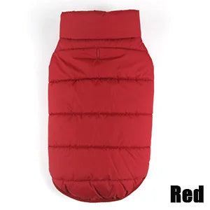 Padded Winter Dog Coat — Warm Cotton Jacket for Small to Large Dogs