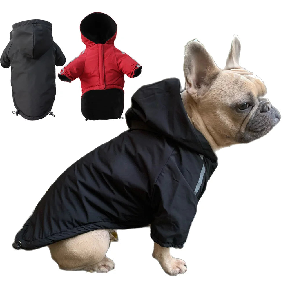 Waterproof hooded pet winter coat for dogs and cats