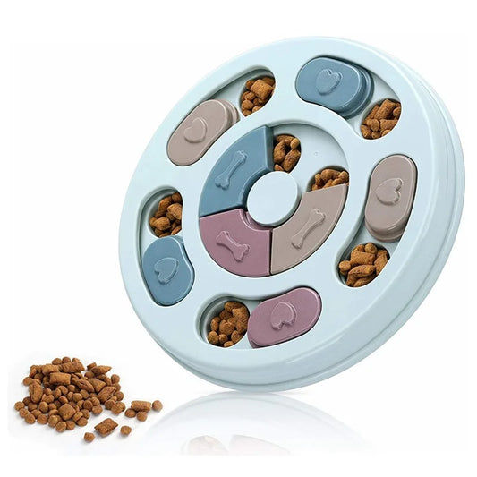 Maze-style slow feeder dog bowl to prevent fast eating