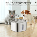 PureFlow cat water fountain 2.2L stainless steel