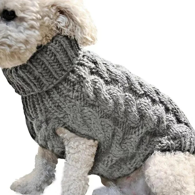Warm Knit Dog Sweater — Winter Pullover for Chihuahuas, French Bulldogs & Small Dogs