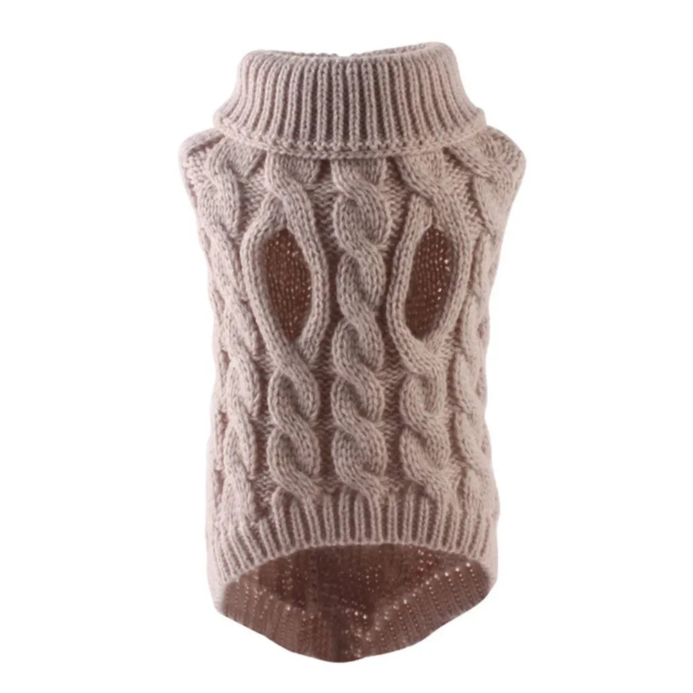 Warm Knit Dog Sweater — Winter Pullover for Chihuahuas, French Bulldogs & Small Dogs