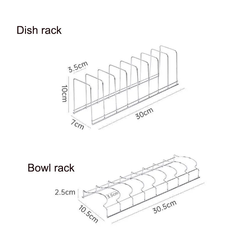 Stainless Steel Dish Drying Rack & Bowl Organizer