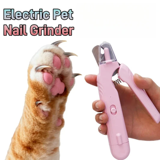 Quiet Electric Pet Nail Grinder with LED Light — Cordless Paw Trimmer for Dogs & Cats