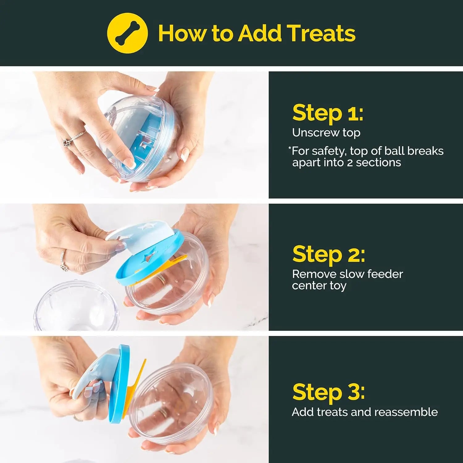 Treat-Dispensing Puzzle Toy — IQ Treat Ball for Dogs & Cats
