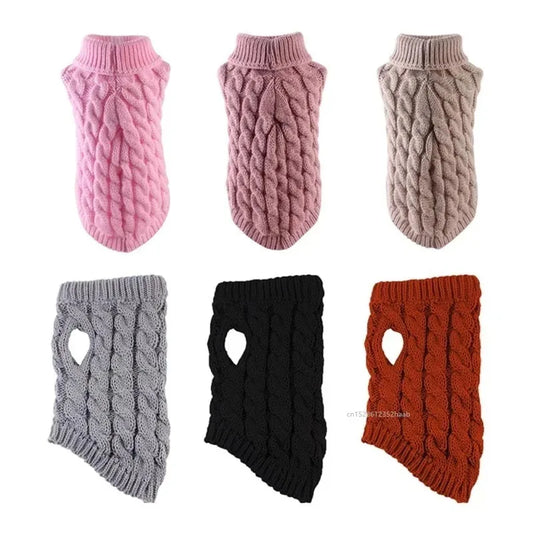 Warm Knit Dog Sweater — Winter Pullover for Chihuahuas, French Bulldogs & Small Dogs