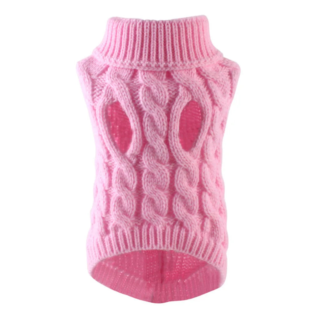 Warm Knit Dog Sweater — Winter Pullover for Chihuahuas, French Bulldogs & Small Dogs