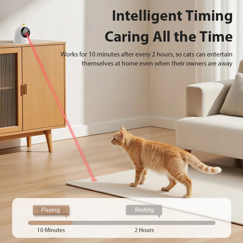 Automatic Laser Cat Toy — Hands-Free Interactive Teaser for Indoor Cats