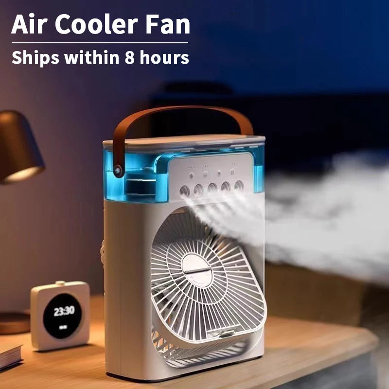 3-in-1 Portable Air Cooler Fan, Humidifier & Night Light
