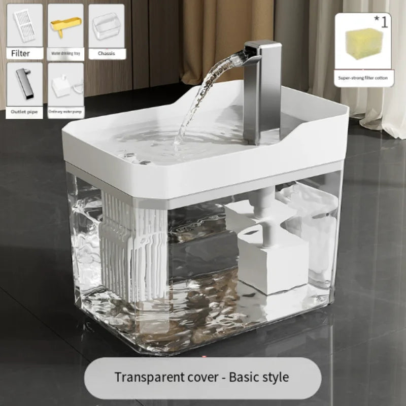 1.5L Automatic Cat Water Fountain — USB Pet Drinking Dispenser with Filter