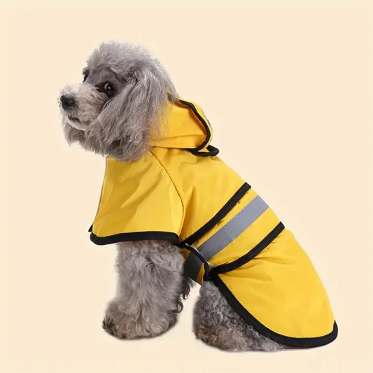 Adjustable waterproof and windproof dog raincoat