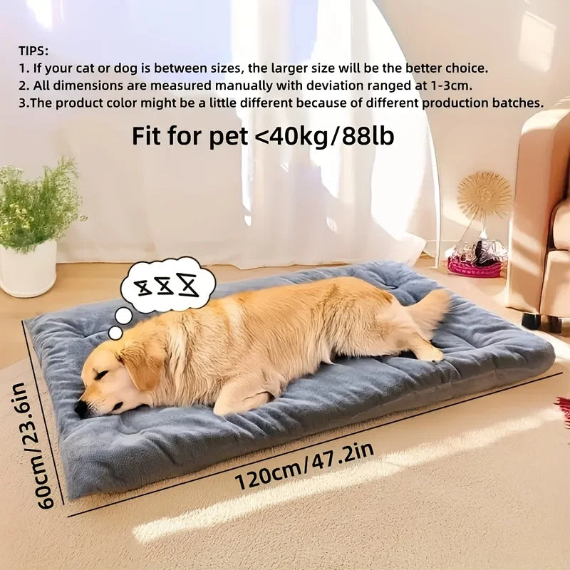 Extra-Large Plush Dog Bed — Soft Thickened Sofa Mat for Small, Medium & Large Dogs