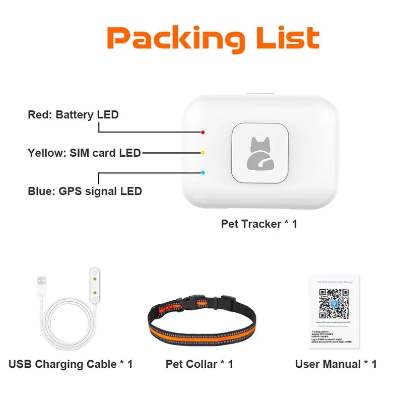 GPS Pet Tracker Collar — Real-Time 4G Location & Activity (SIM Required)