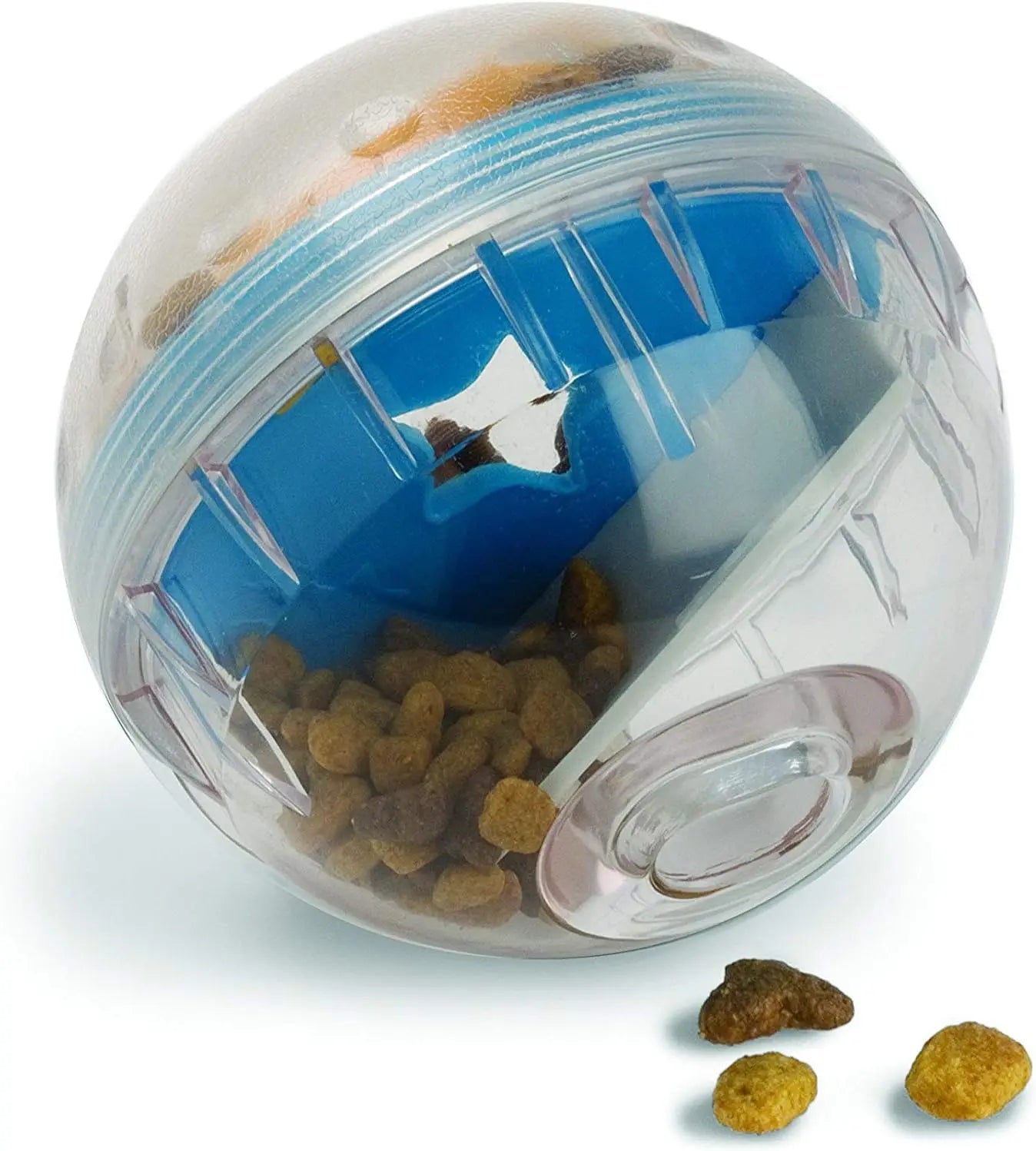 Treat-dispensing dog puzzle ball toy