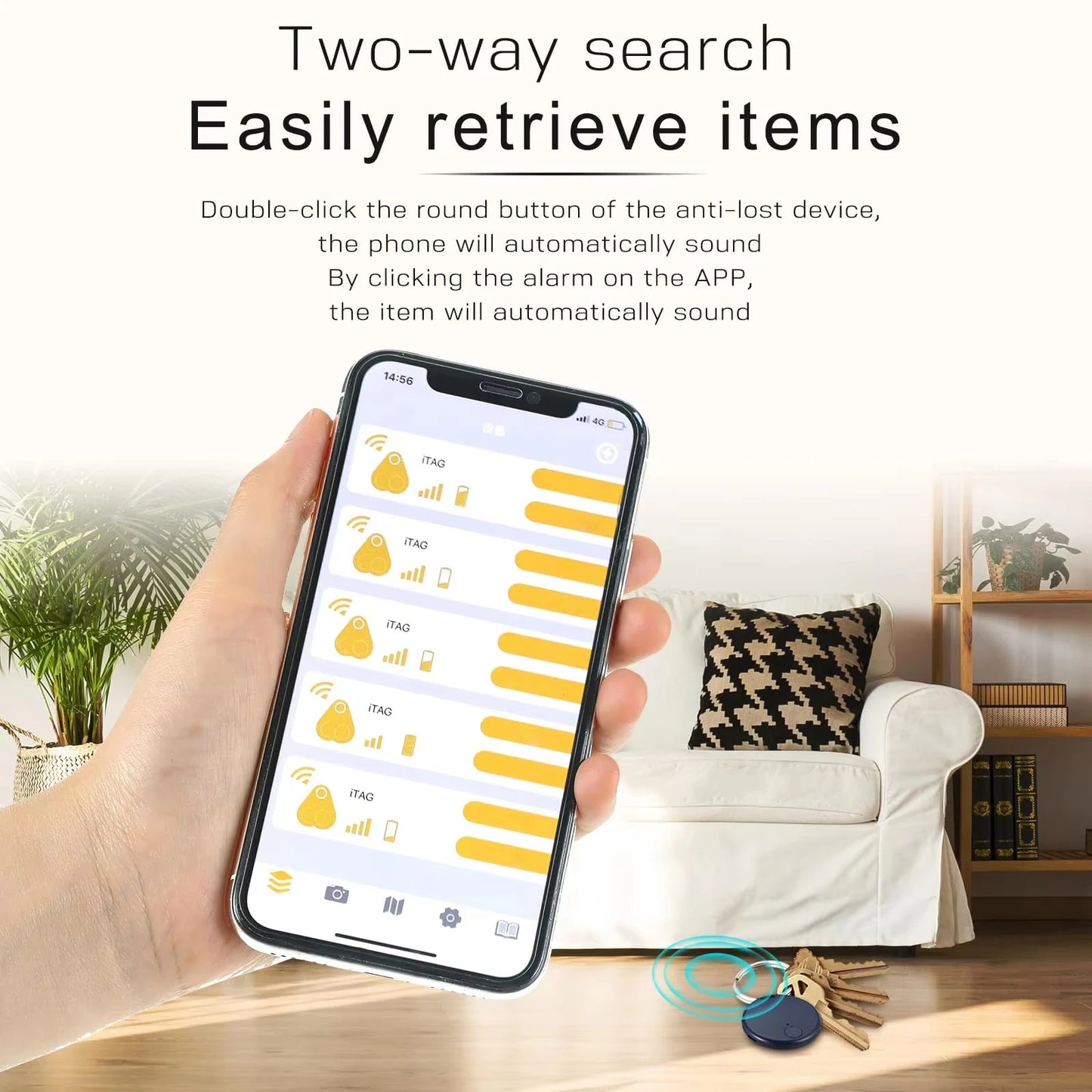 Mini Bluetooth Pet Tracker — Anti-Lost Smart Finder for Collars, Carriers & Keys (iOS & Android)