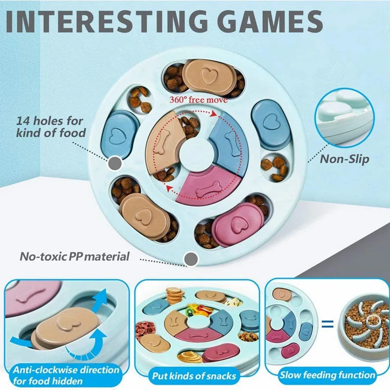 Slow Feeder Bowl — Anti-Gulp Maze Bowl for Dogs & Cats