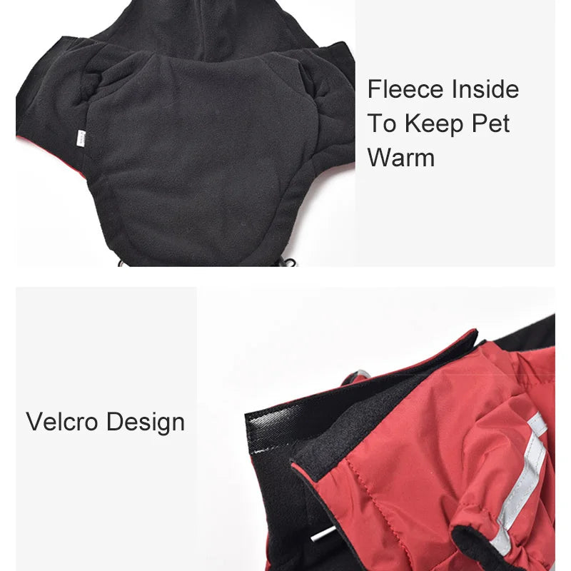 Pet Winter Coat — Waterproof Insulated Hooded Jacket for Dogs