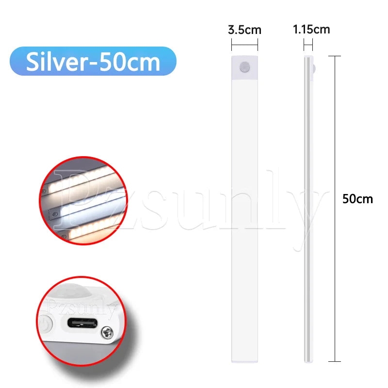Motion Sensor LED Cabinet Light - Rechargeable Night Light