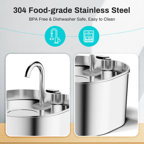 304 food-grade stainless steel, BPA free and dishwasher safe