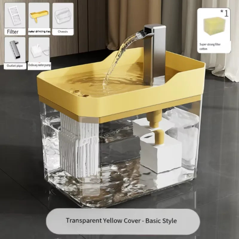 1.5L Automatic Cat Water Fountain — USB Pet Drinking Dispenser with Filter