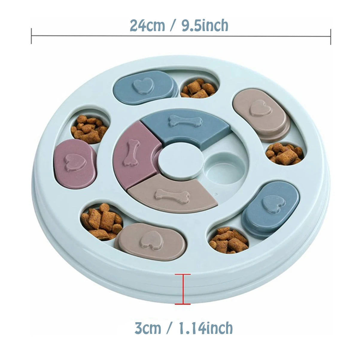 Slow Feeder Bowl — Anti-Gulp Maze Bowl for Dogs & Cats