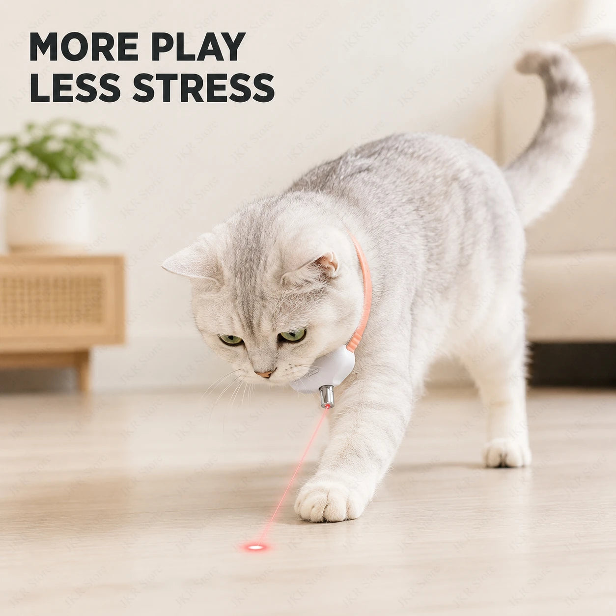 Automatic Laser Cat Toy — Rechargeable Interactive Teaser for Indoor Cats