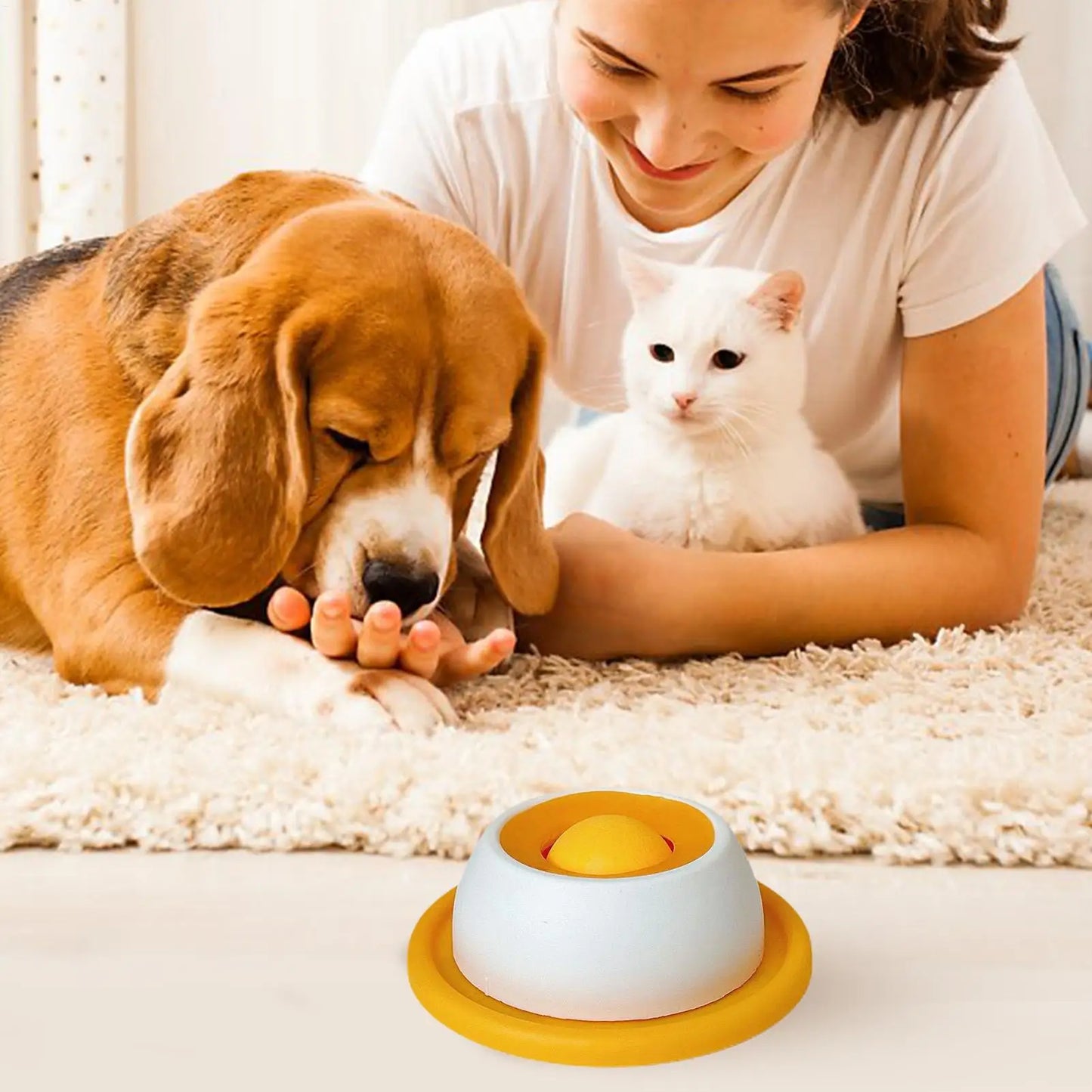 Dog Treat Puzzle Slow Feeder — Interactive Boredom-Busting Feeding Toy