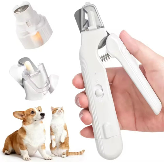 Quiet electric pet nail grinder with LED light for dogs and cats