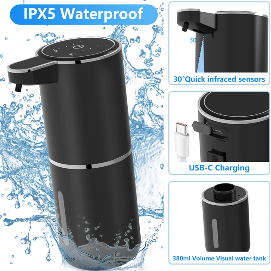 Touchless Smart Sensor Soap Dispenser - 380ml Automatic