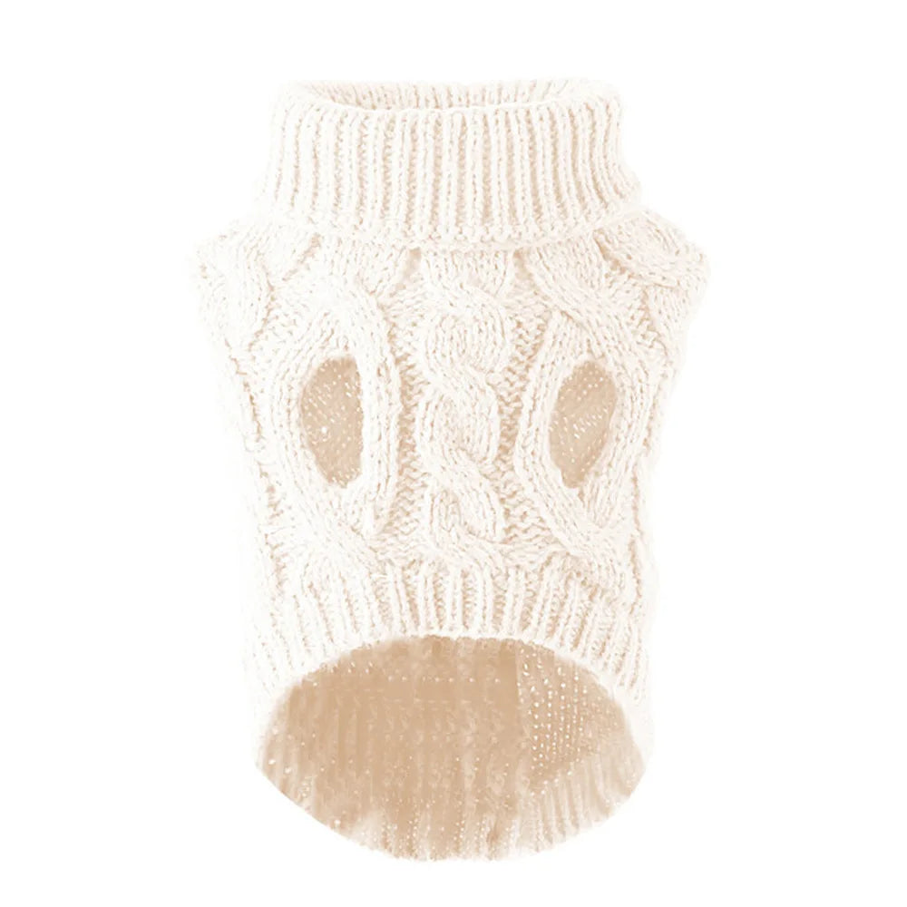 Warm Knit Dog Sweater — Winter Pullover for Chihuahuas, French Bulldogs & Small Dogs