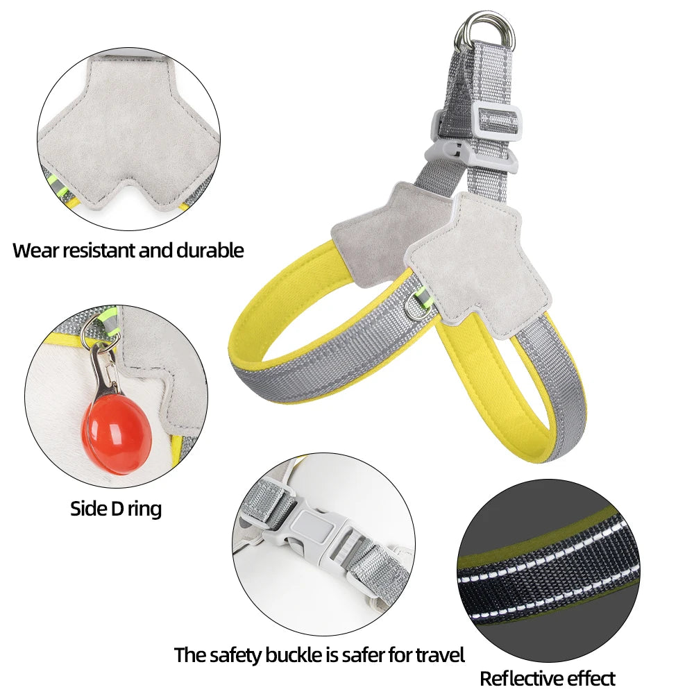 Reflective No-Pull Dog Harness — Adjustable Vest for Small & Medium Dogs & Cats