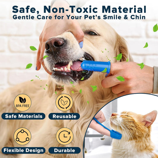 Pet grooming gloves from the 6-piece dog bath set